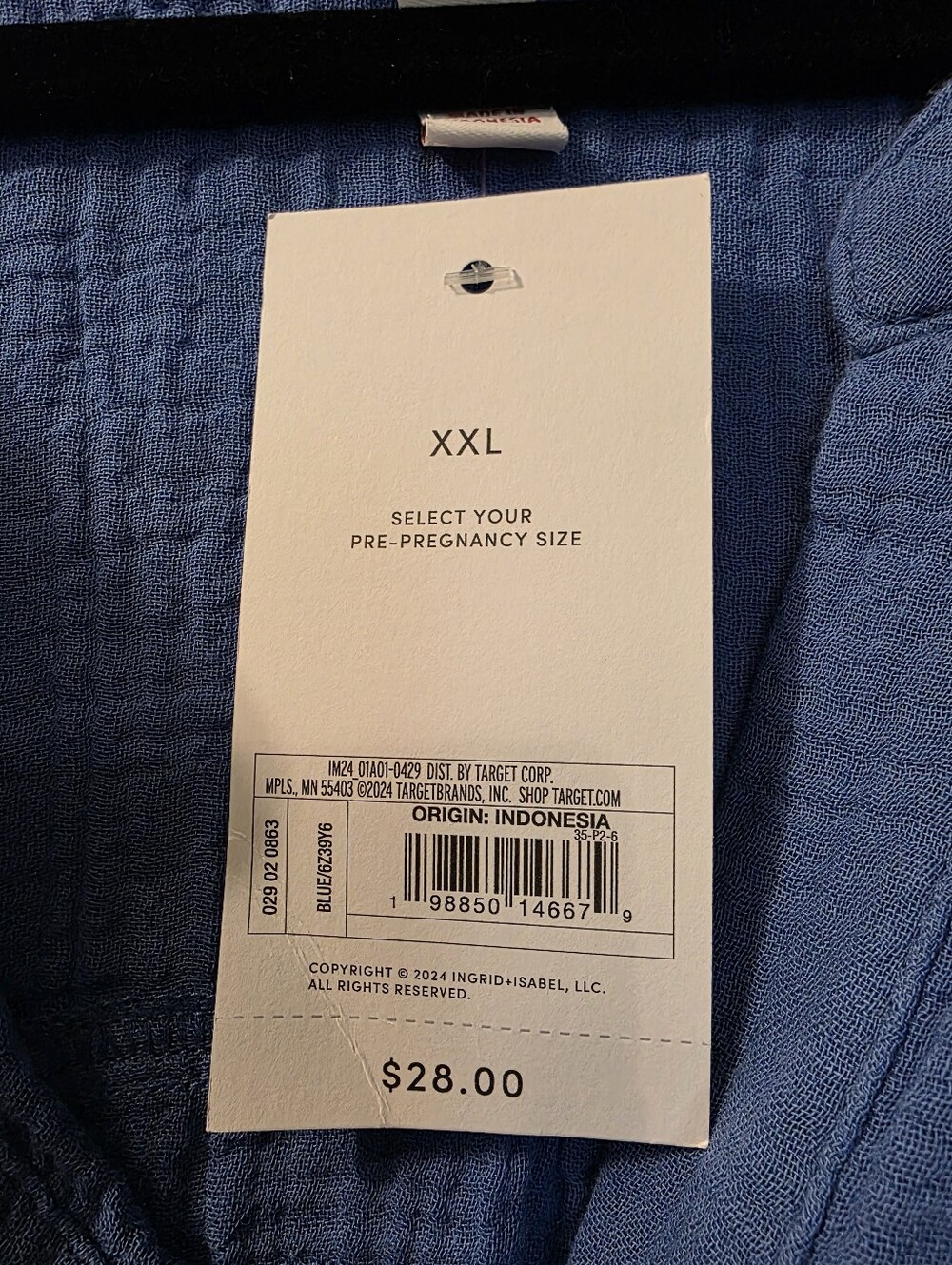 Isabel Maternity Top In Blue - Picture 3 of 4